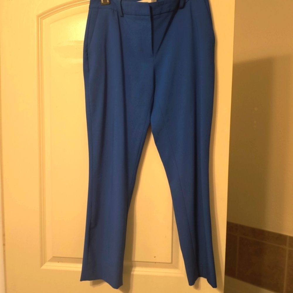 Calvin Klein Blue Dress Pants with Classic Straight-Leg Cut